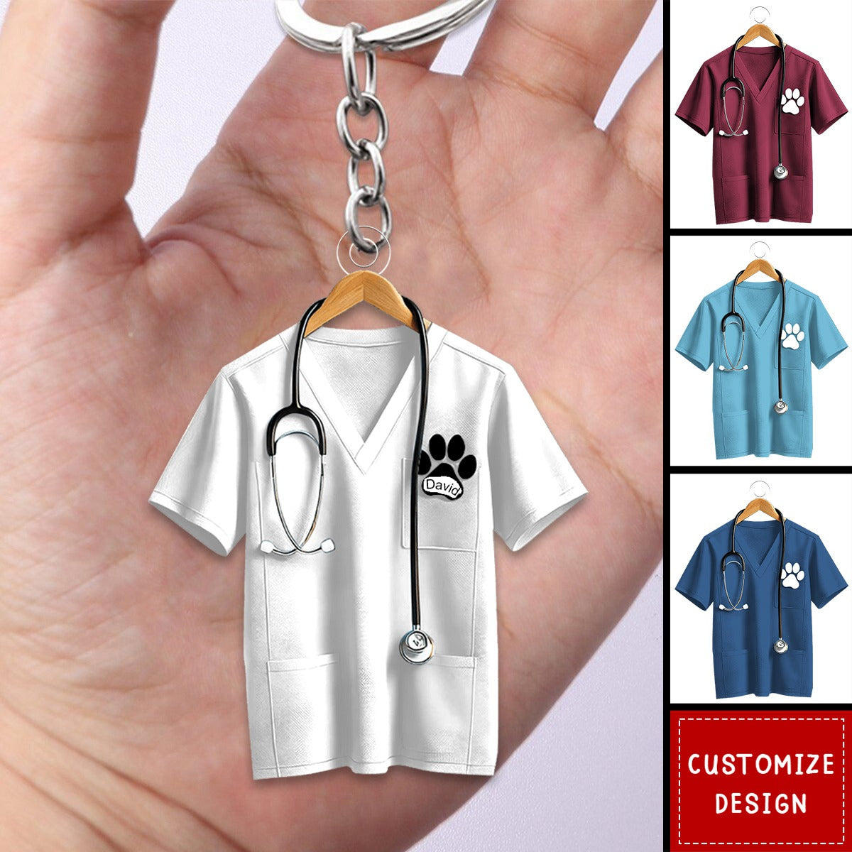 Personalized Veterinarian Keychain-Gift For Veterinarians-2024 New Release