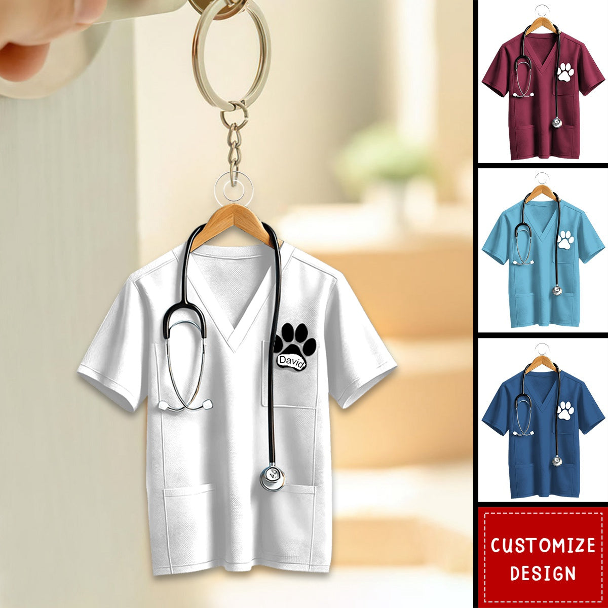 Personalized Veterinarian Keychain-Gift For Veterinarians-2024 New Release