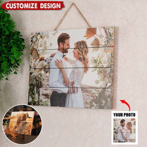 Personalized Couple Photo Wood Decor - Unique Gift For Wife,Husband,Anniversary