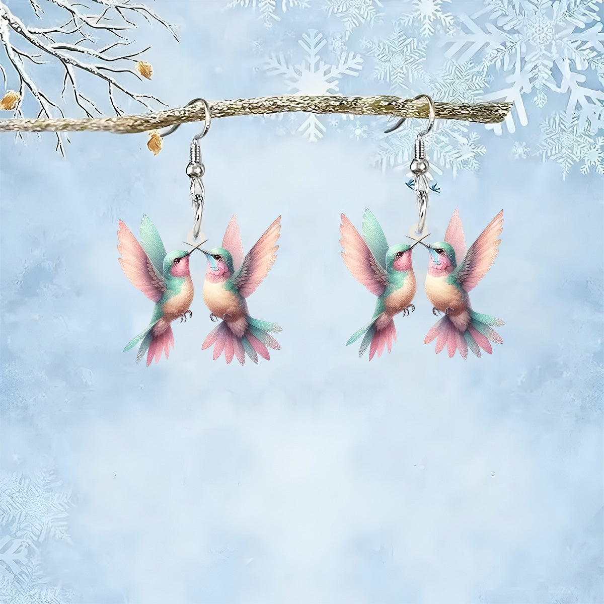 Multi-Color Mini Hummingbird Earrings-Gift For Hummingbird Lover