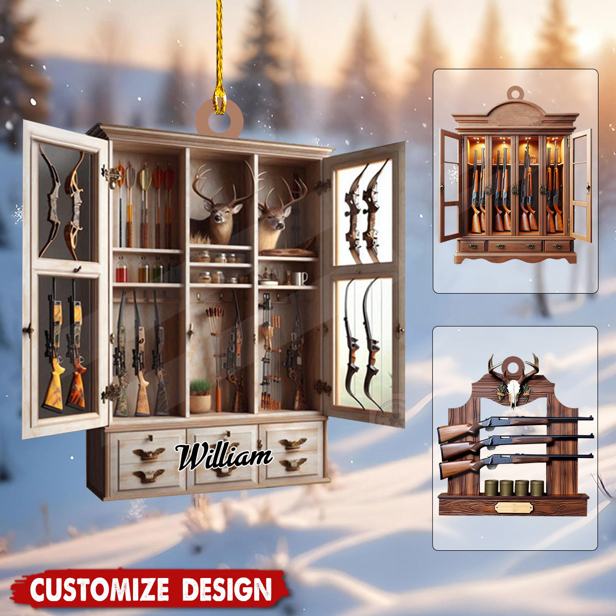 Personalized Gun Shelf Christmas Ornament-2024 New Release