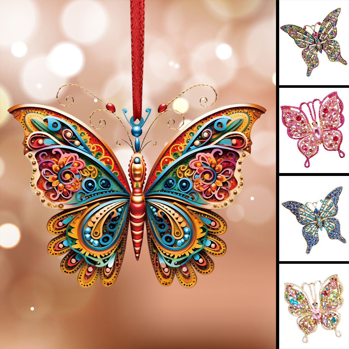 Butterfly Acrylic Ornament - Gift For Butterfly Lovers