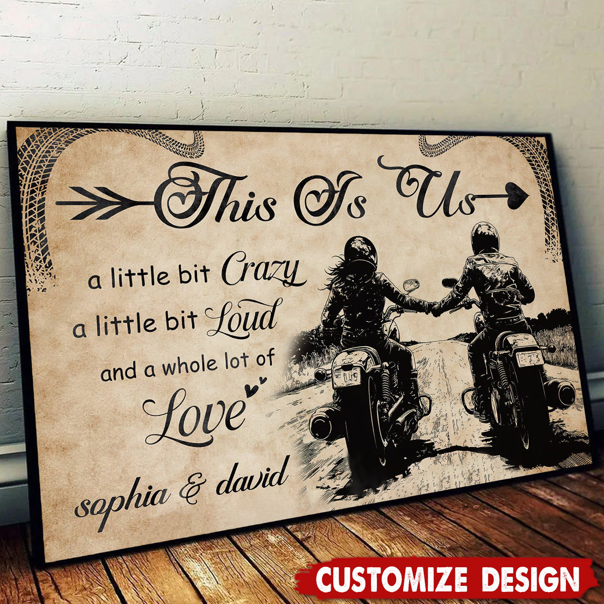 This Is Us-Personalized Couple Bike Poster-Motorcycle-Loving Couple
