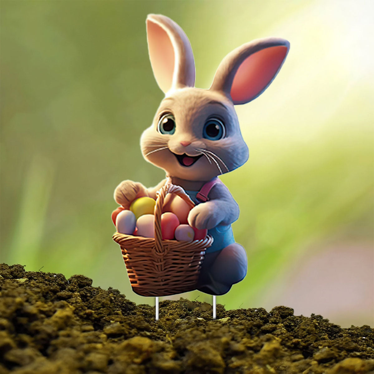 Easter Bunny Decorations Outdoor-Easter Bunny Yard Garden Stakes