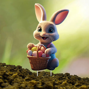 Easter Bunny Decorations Outdoor-Easter Bunny Yard Garden Stakes