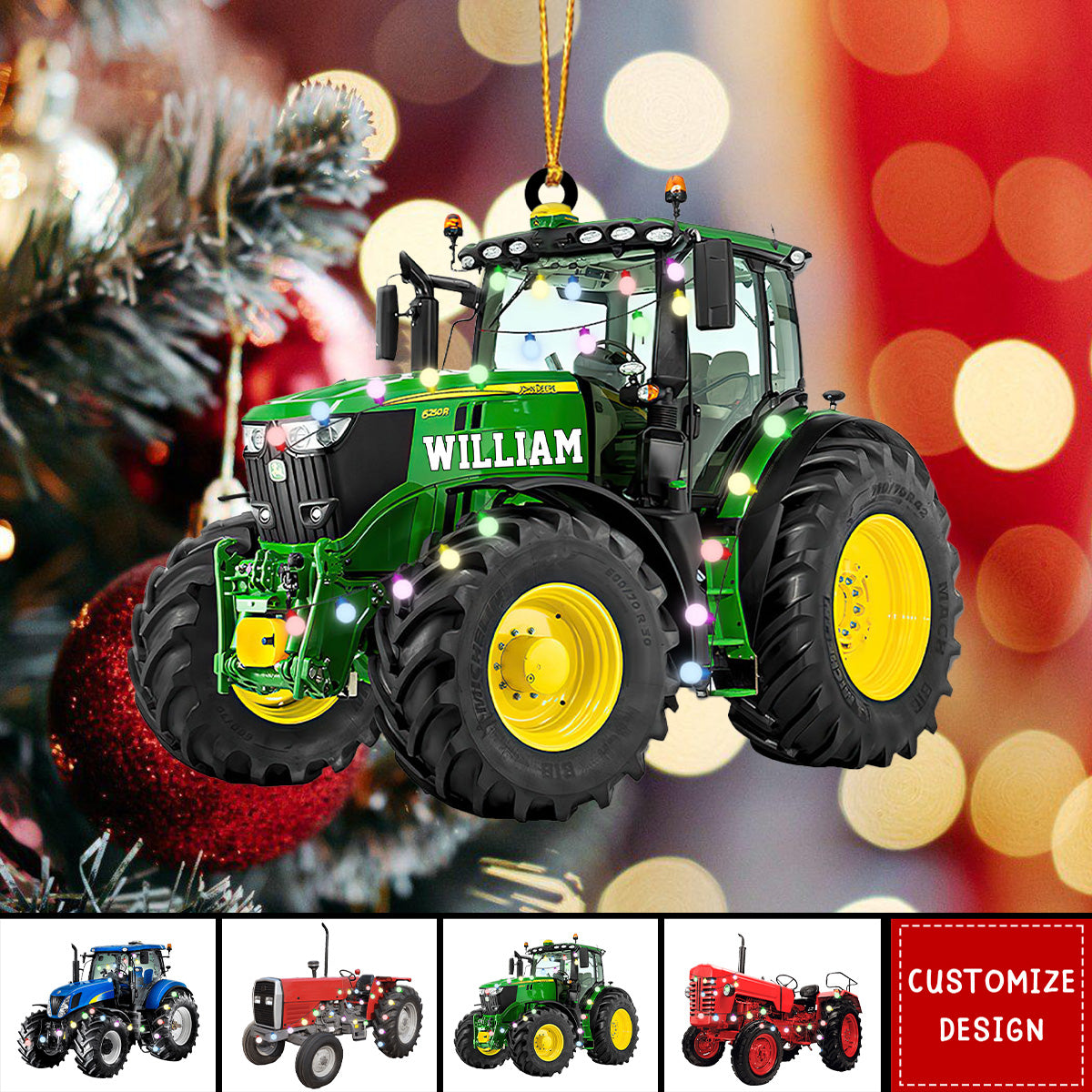 Tractor Christmas Ornament - Christmas Gift For Farmer