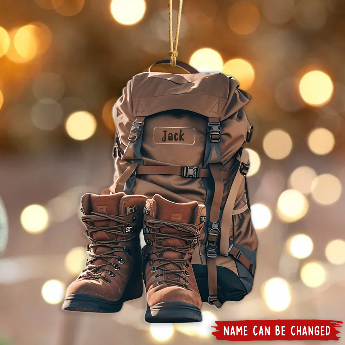 2024 New Release Personalized Hiking Acrylic Ornament, Hiking Lovers Christmas Ornament,Camping Lover Gift