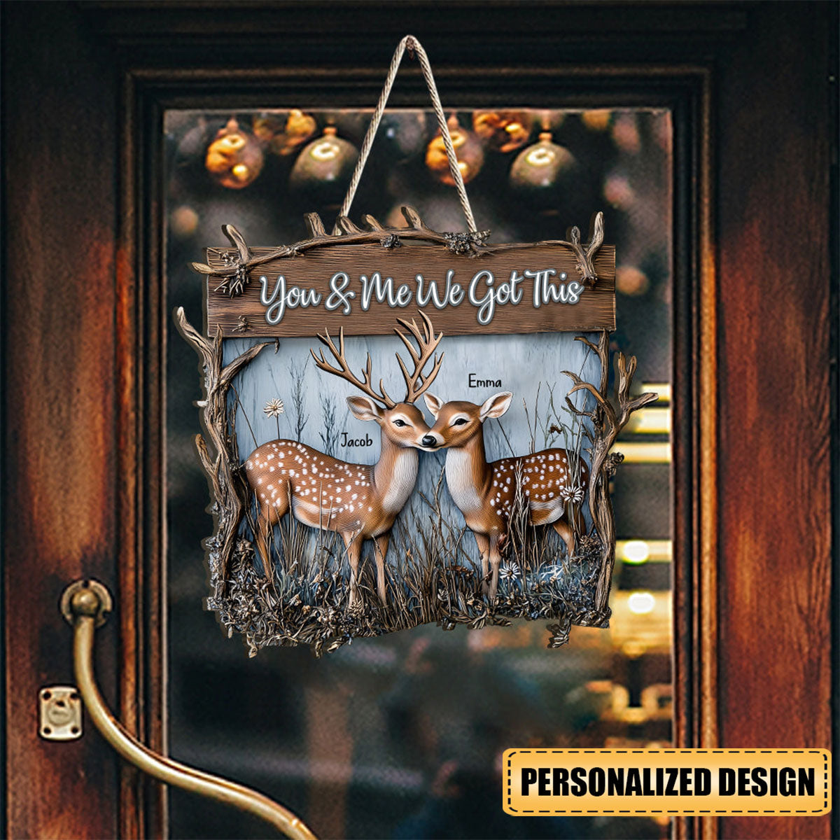 You And Me We Got This Dear Couple - Personalized Hunting Wood Sign