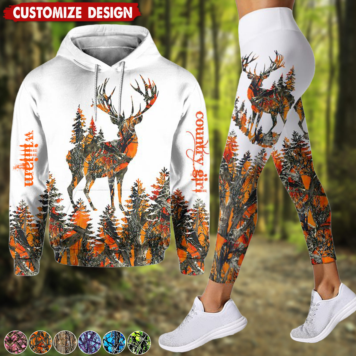 Country Girl - Personalized Hunting Hoodie and Leggings