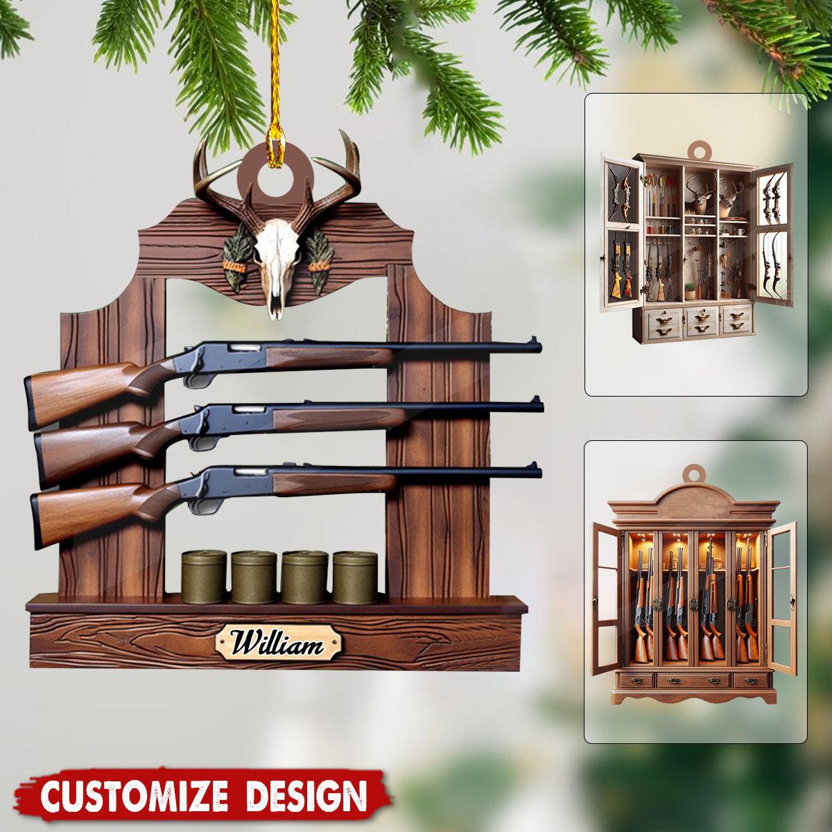 Personalized Gun Shelf Christmas Ornament-2024 New Release
