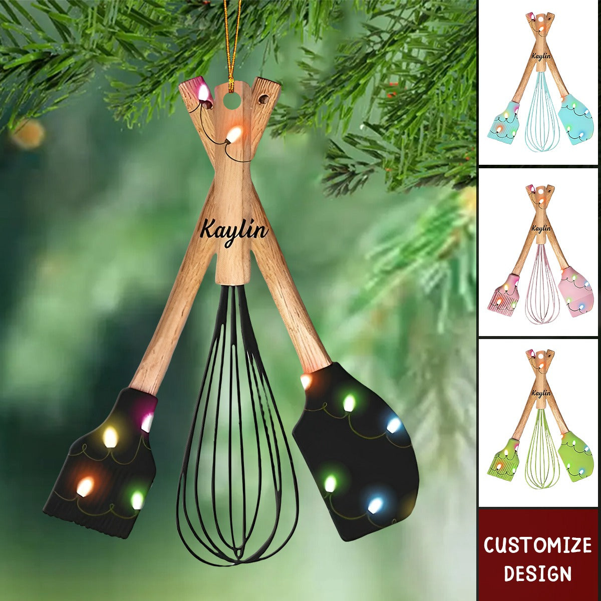 2024 New Release Personalized Kitchen Tool Christmas Ornament,Christmas Gift For Baking Lover