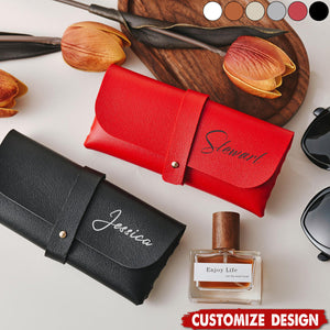 Personalized Leather Glasses Case-Gift for Anniversary