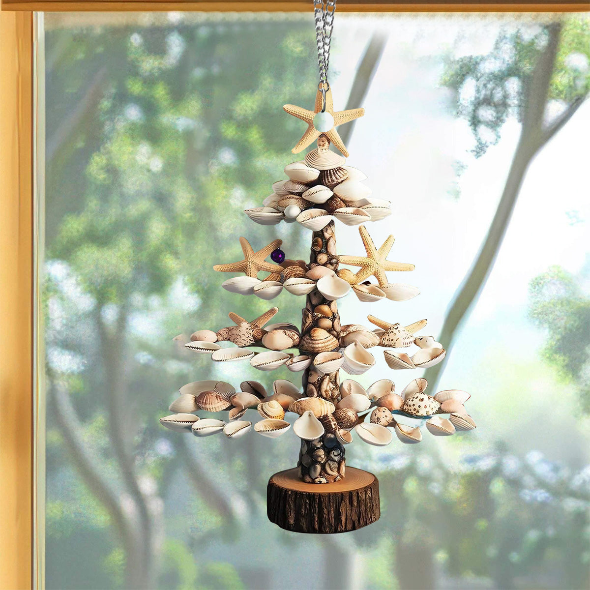 Shells Window Hanging Suncatcher Ornament Gift For Nautical Beach Ocean Lover