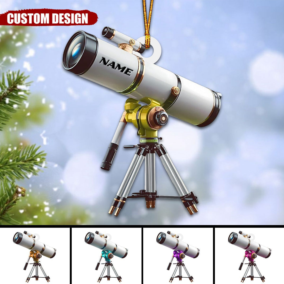 Personalized Telescope Christmas Ornament-2024 New Release