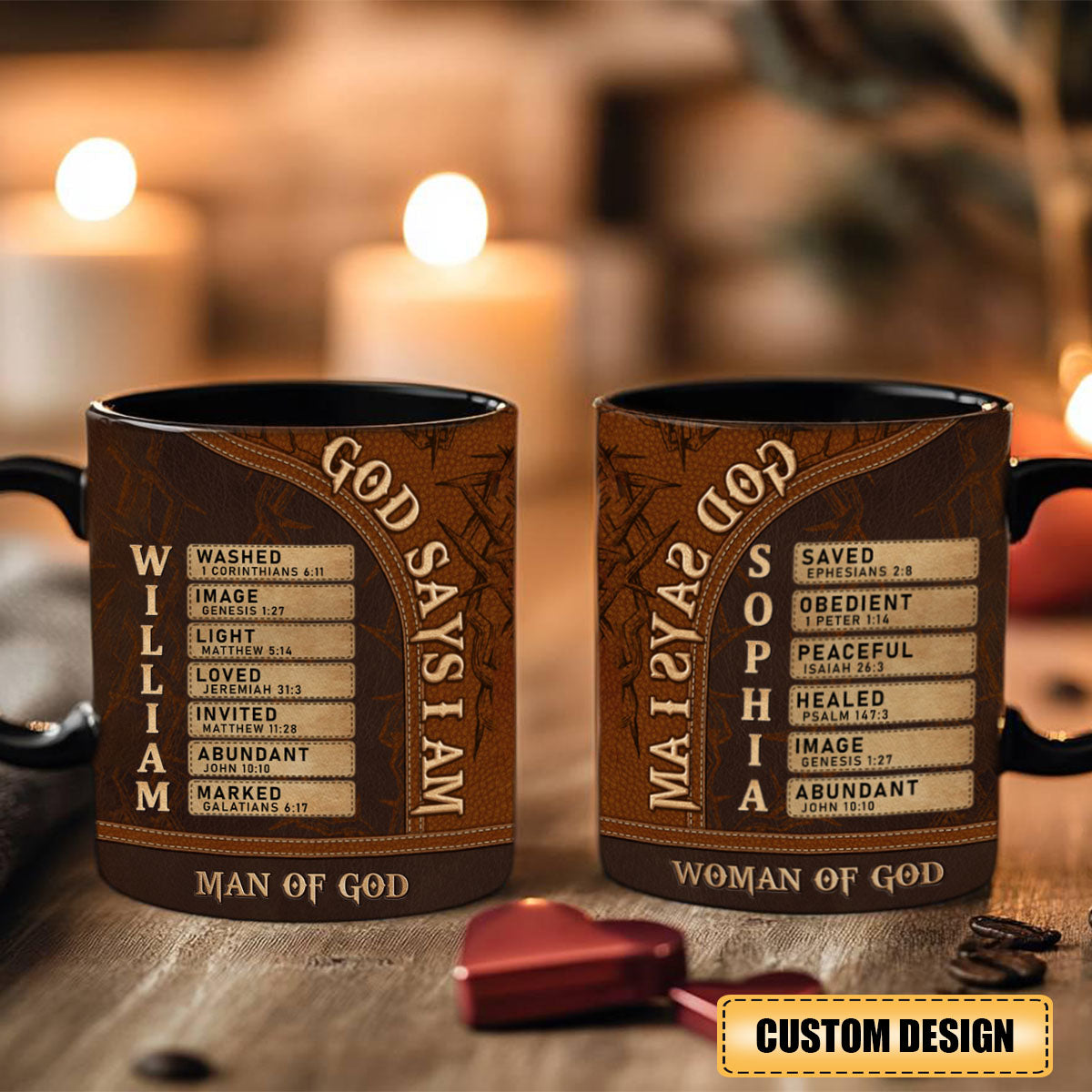 Man Of God - Personalized Black Mug