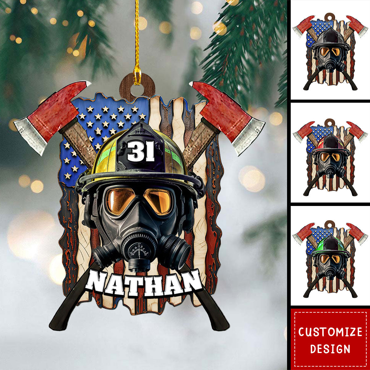 2024 New Release Personalized Firefighter Uniform Christmas Ornament - Gift For Firefighter