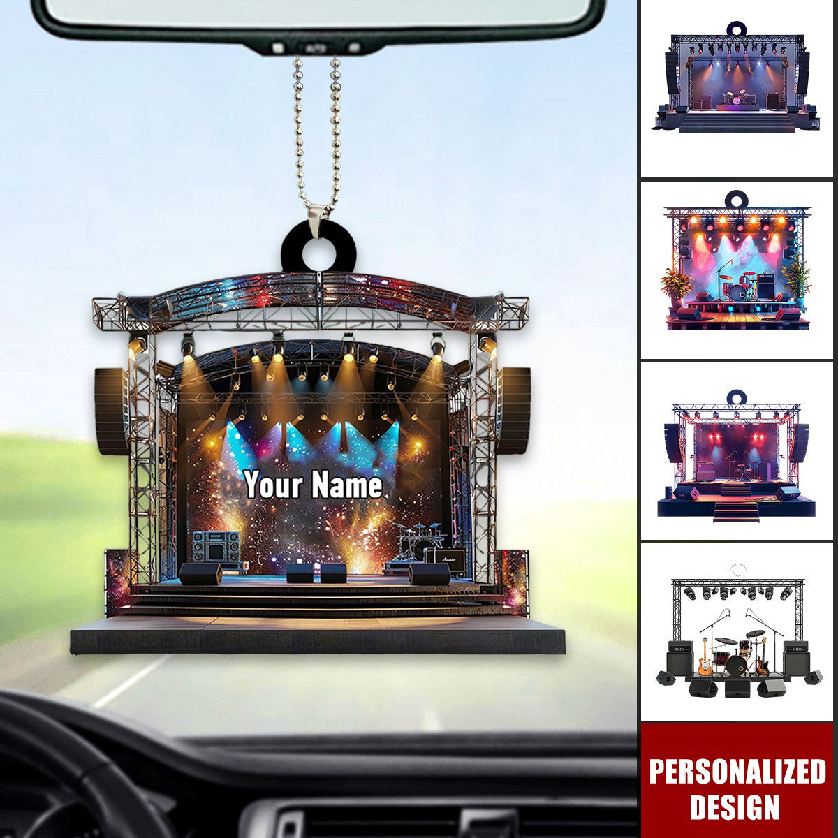 Personalized Music festivals/Concert Car Ornament-Gift For Music Lovers