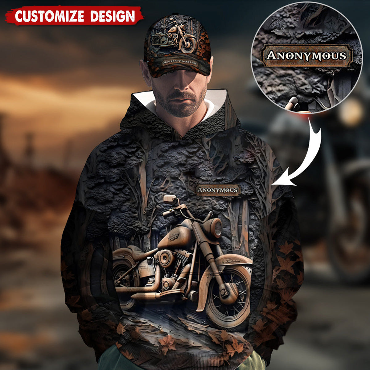 Time To Ride - Personalized Biker All Over Print Hoodie