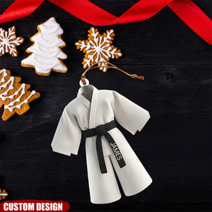 Black Belt Ornament - Personalized Gift For Karate,Jiu-Jitsu Lovers