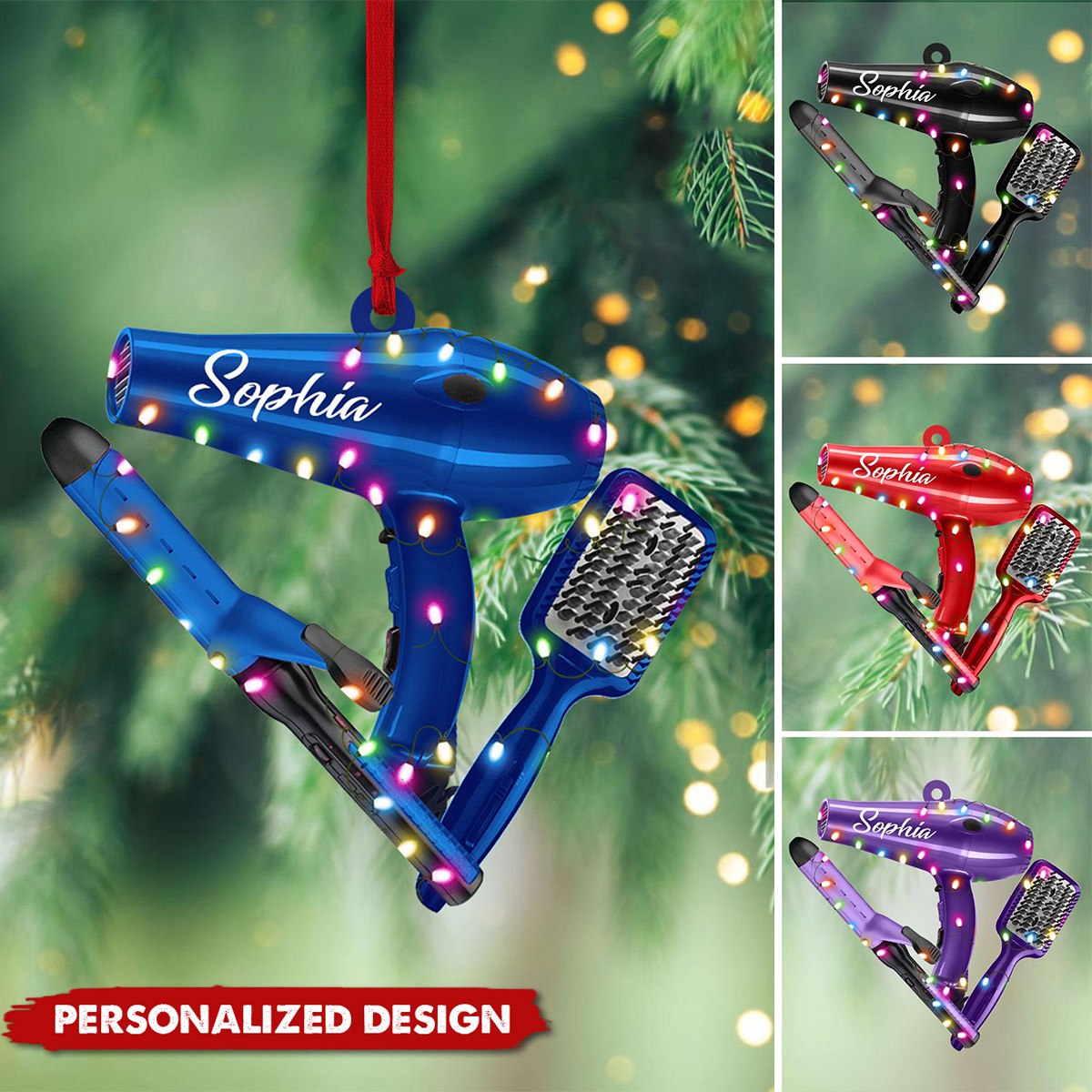 Personalized Hair Dryer Ornament-Gift For Hair Stylist-2024 New Release