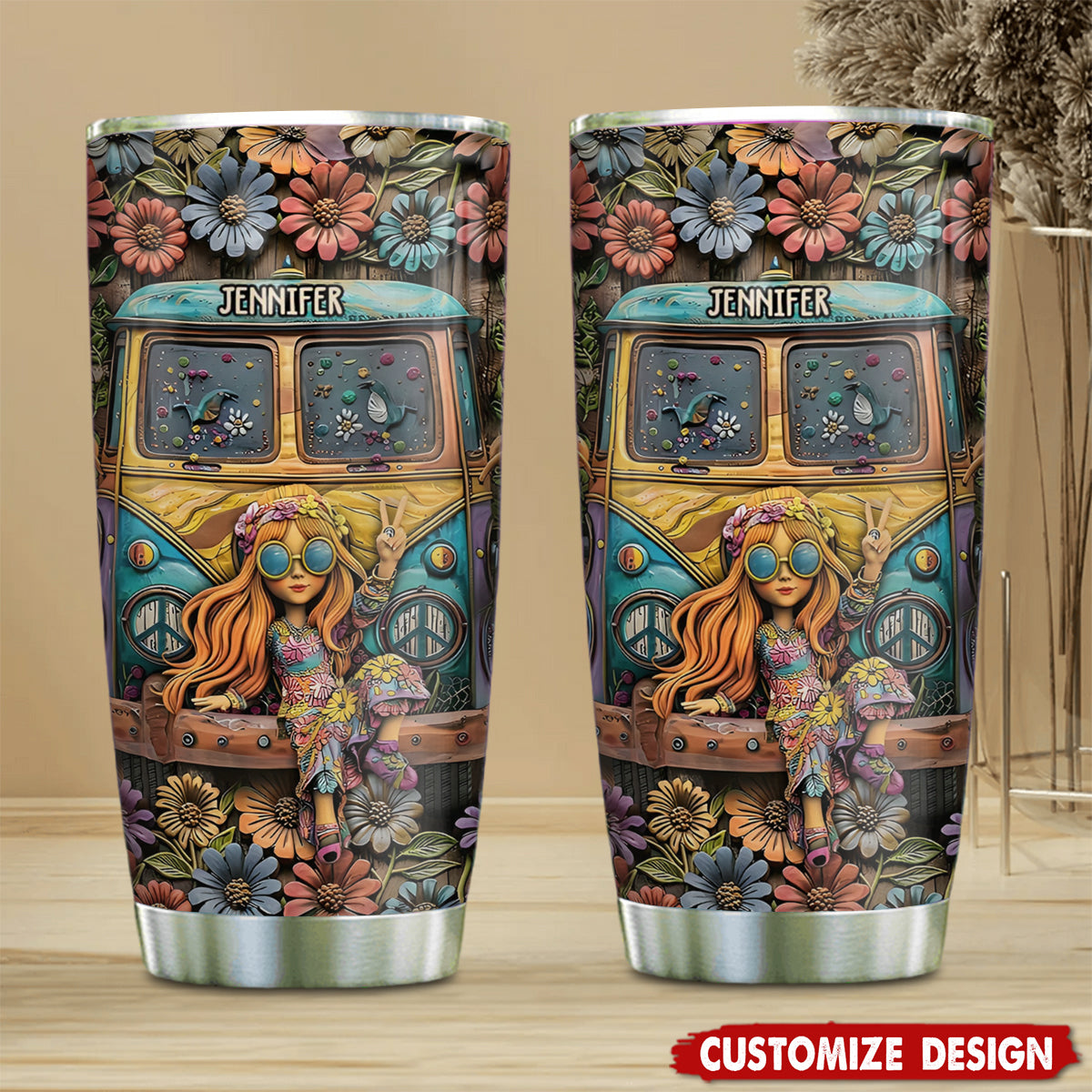Hippie Soul - Personalized Hippie Tumbler