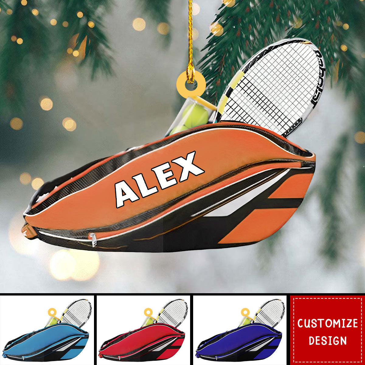 Personalized Tennis Bag Ornament-Gifts For Badminton Lovers - 2024 New Release