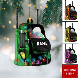 Personalized Softball Bag Christmas Ornament-Gifts For Baseball Lovers-2024 New Release
