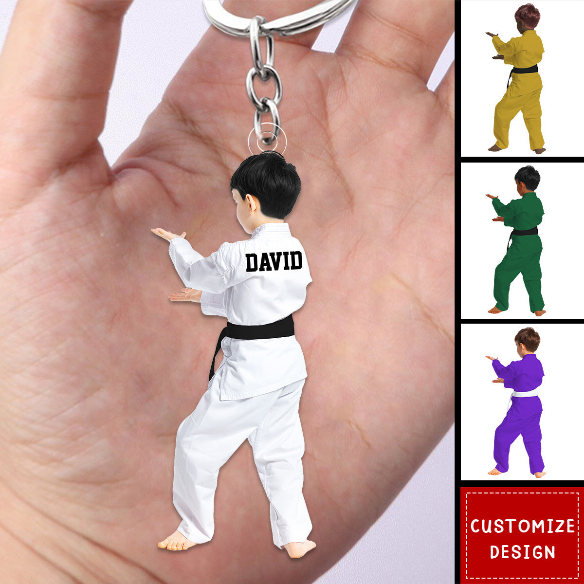 Personalized Kid Karate,Jiu Jitsu,Judo Keychain - Gift For Karate,Jiu-Jitsu Lovers