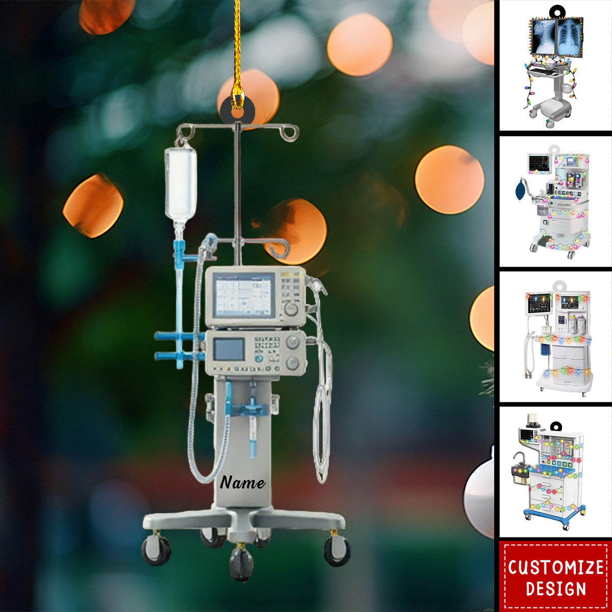 Personalized Medical Machine Ornament-Gifts For Nurse Doctor-2024 New Release