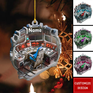 Personalized Space Rocket Ship Ornament-Space Gifts-2024 New Release