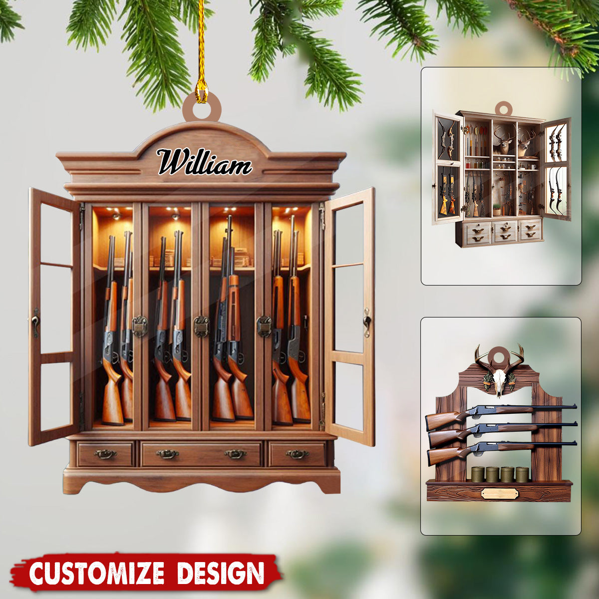 Personalized Gun Shelf Christmas Ornament-2024 New Release