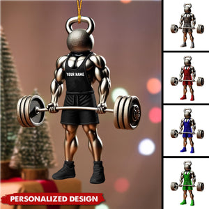 Personalized Weightlifter Christmas Ornament-Gift for Weightlift Lover-2024 New Release