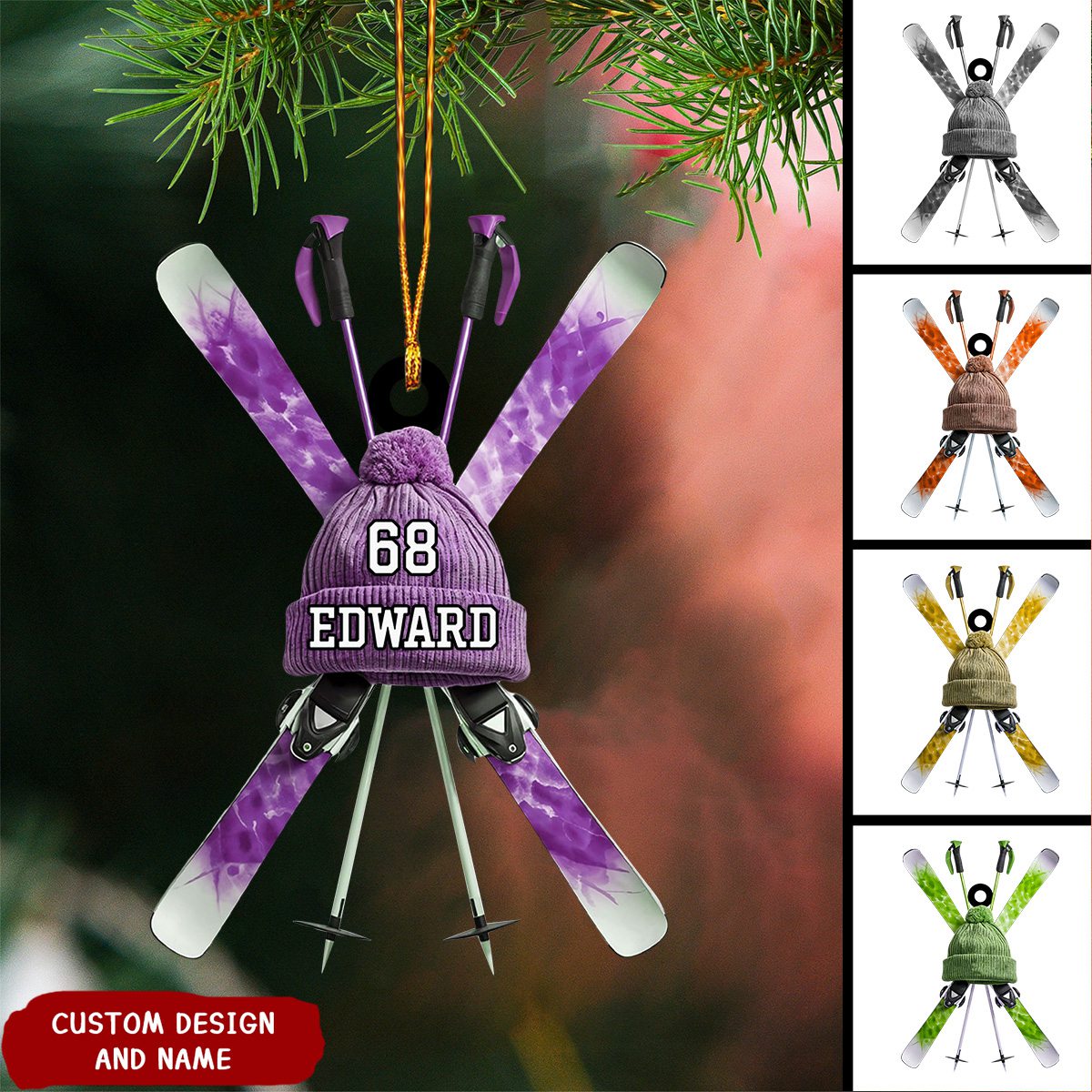 Personalized Skiing Christmas Ornament-Gifts For Skiing Lovers-2024 New Release
