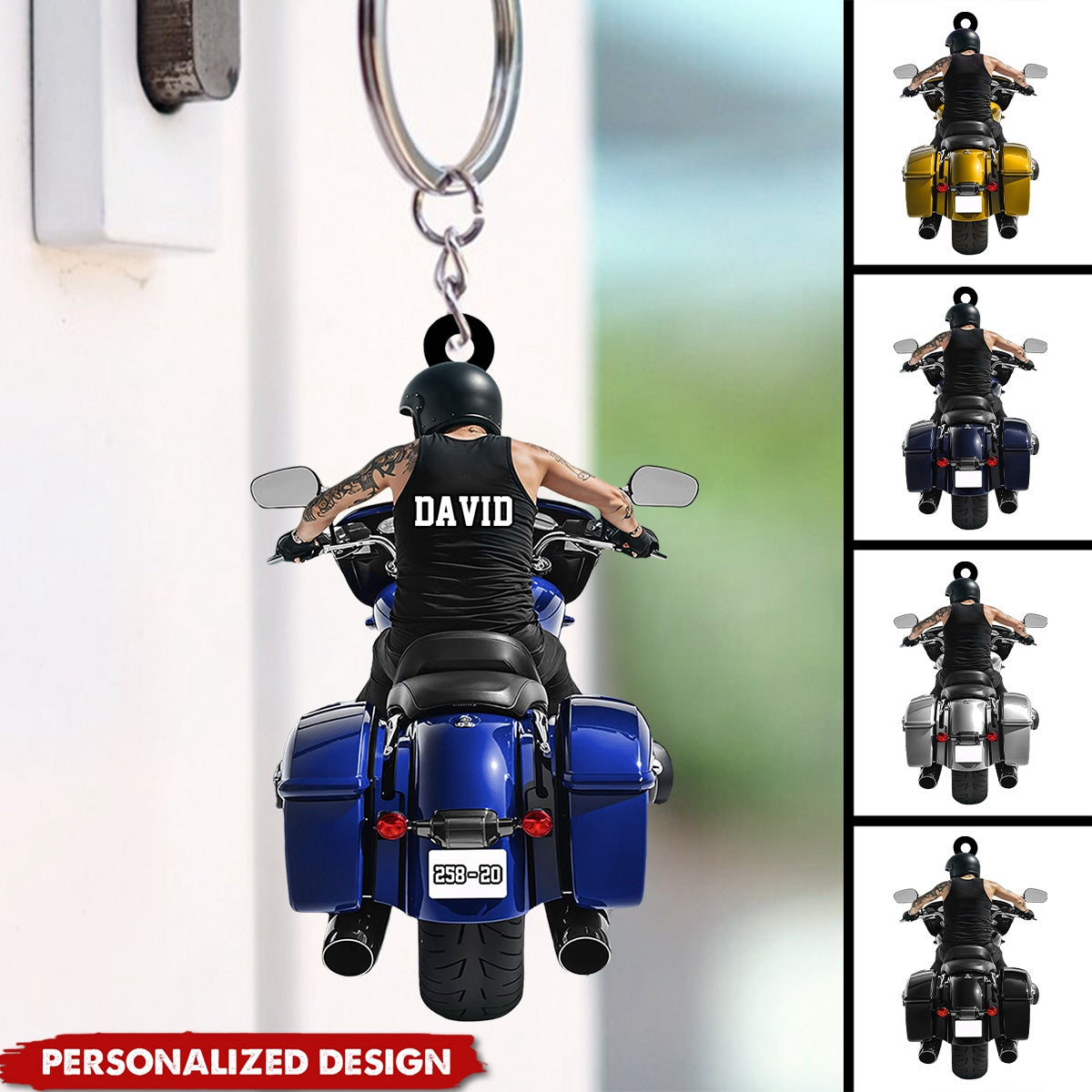 Personalized Motorcycle Keychain-Gift For Motorcycle Lover