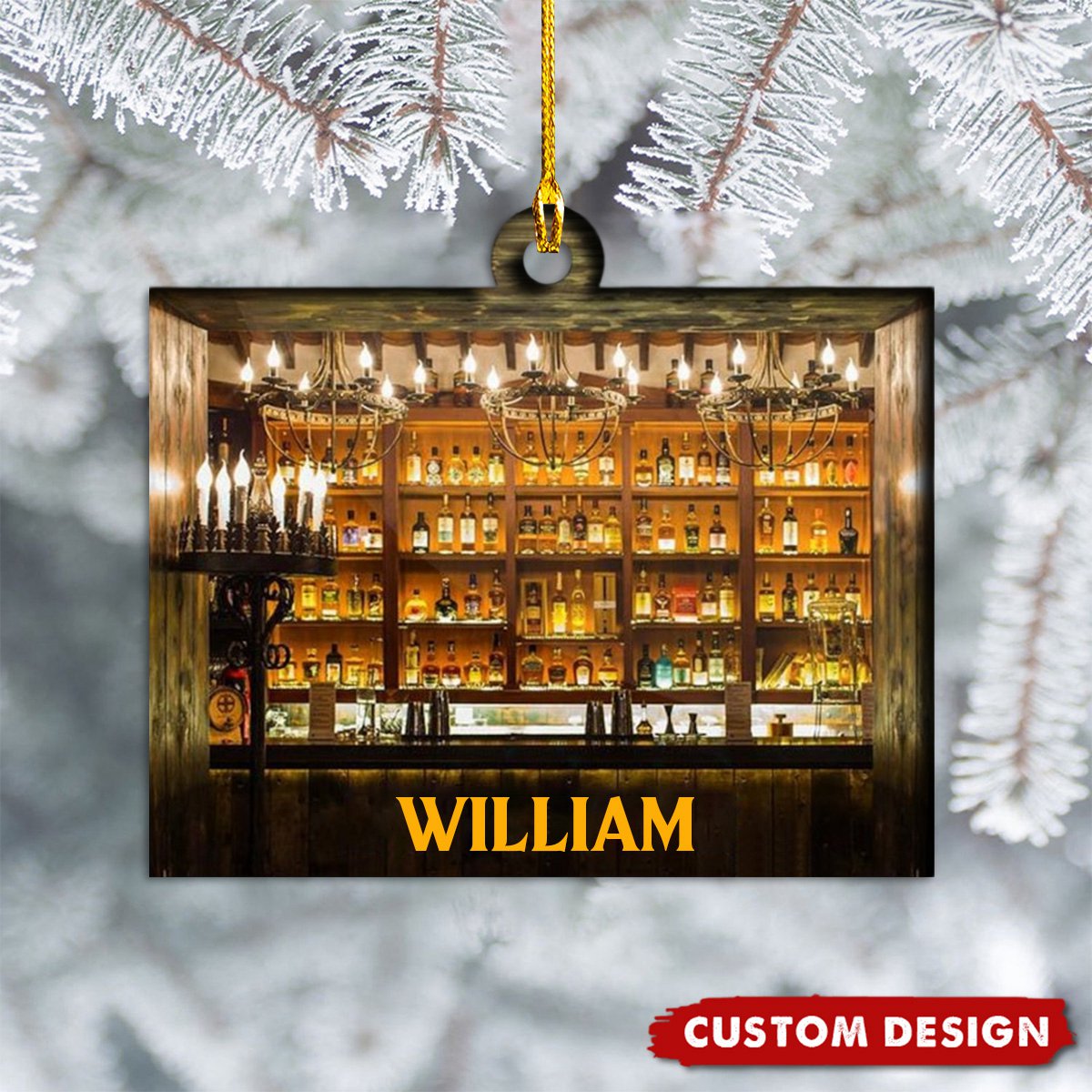 Personalized Bartender Ornament, Gift For Barman - 2024 New Release