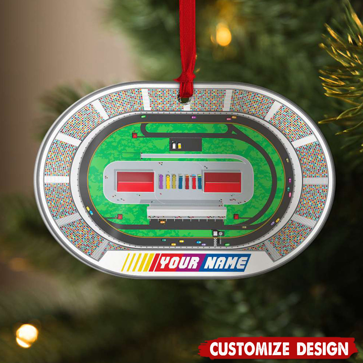 Personalized Stadium Christmas Ornament Gift For Racer-2024 New Release