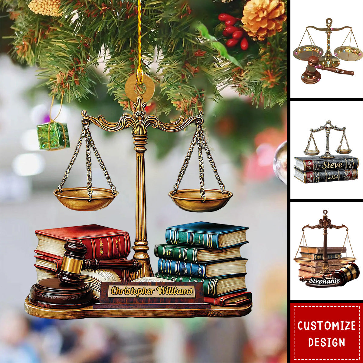 2024 New Release Personalized Lawyer Christmas Ornament - Gift For Lawyer