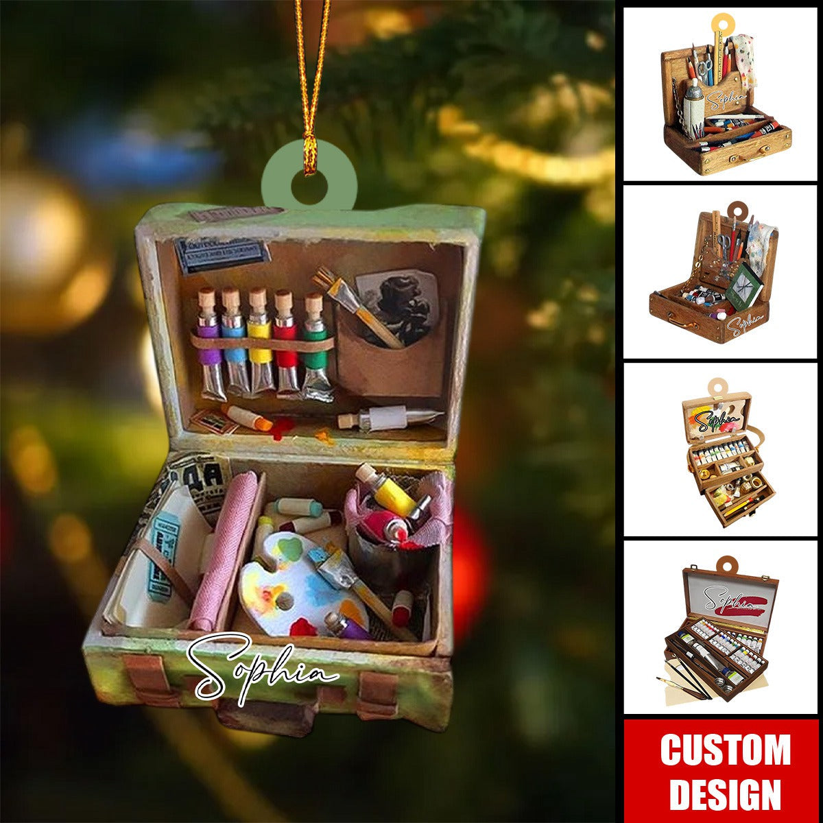 Personalized Painting Box Ornaments - Gift for Painter, Painting Lover - 2024 New Release