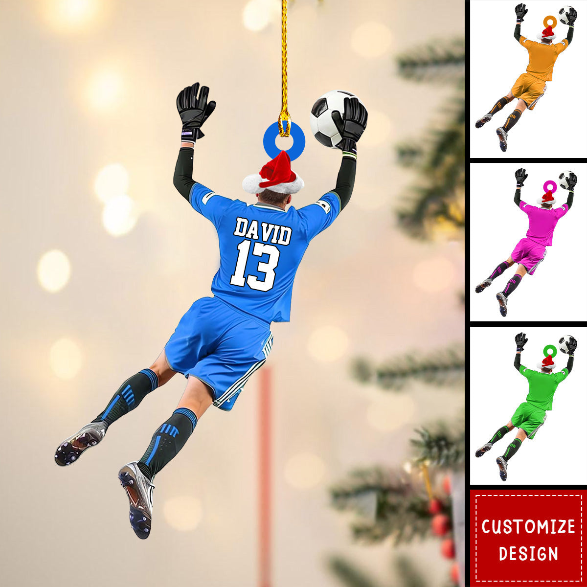 Personalized Soccer Goalkeeper Christmas Ornament Gift for Soccer Lovers-2024 New Release