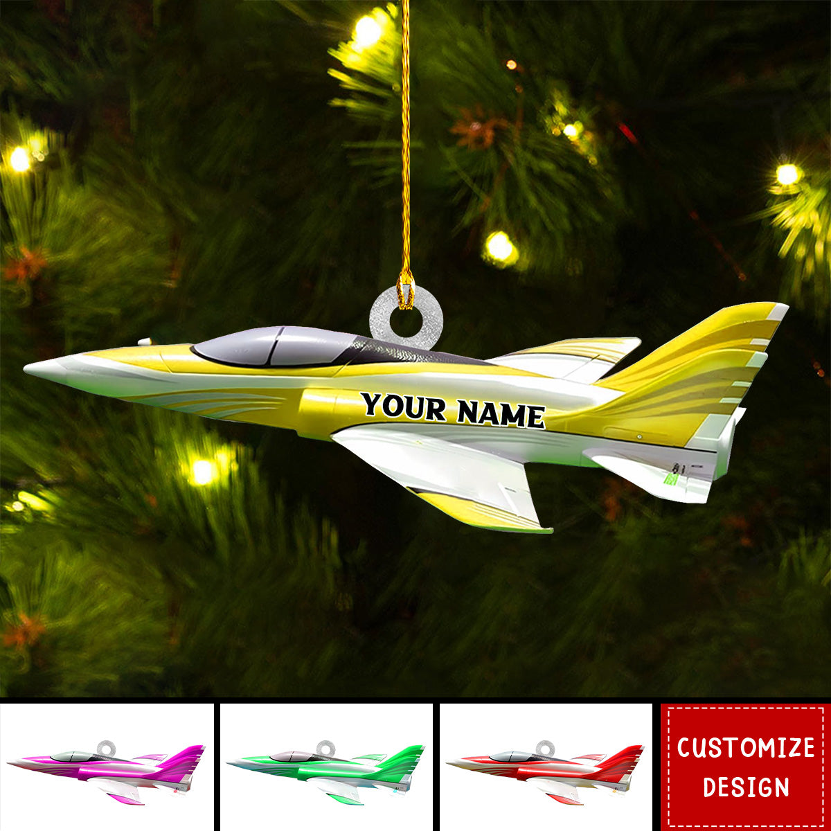 Personalized Airplane Christmas Ornament - 2024 New Release