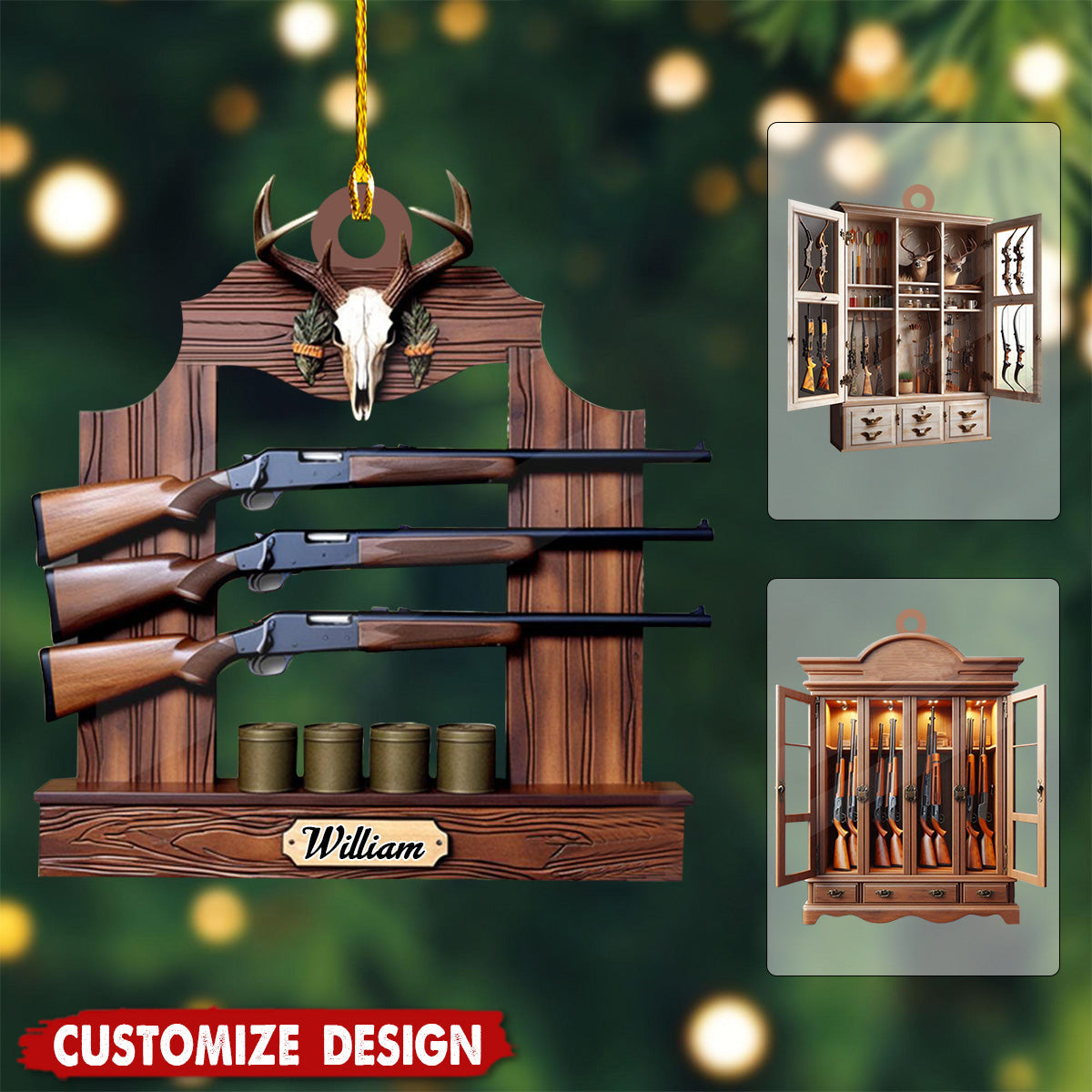 Personalized Gun Shelf Christmas Ornament-2024 New Release