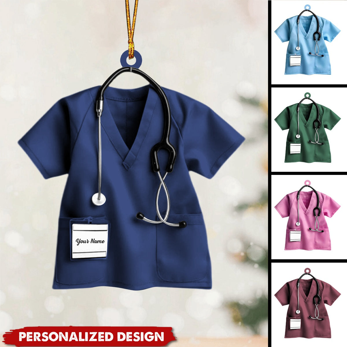 Personalized Scrubs Nurse Ornament-Gifts For Healthcare Workers-2024 New Release