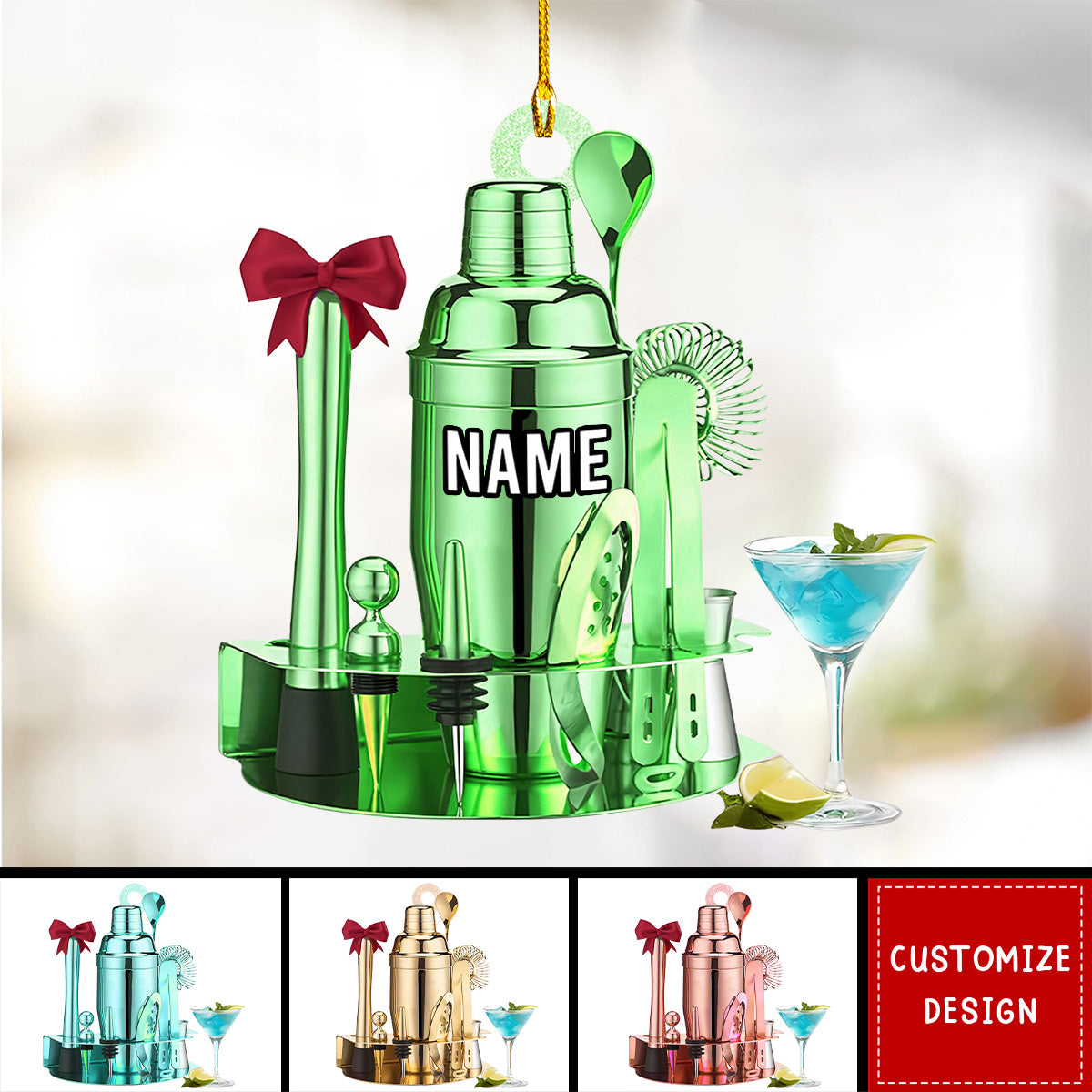 Personalized Bartender Kit Christmas Ornament Gift For Bartender - 2024 New Release