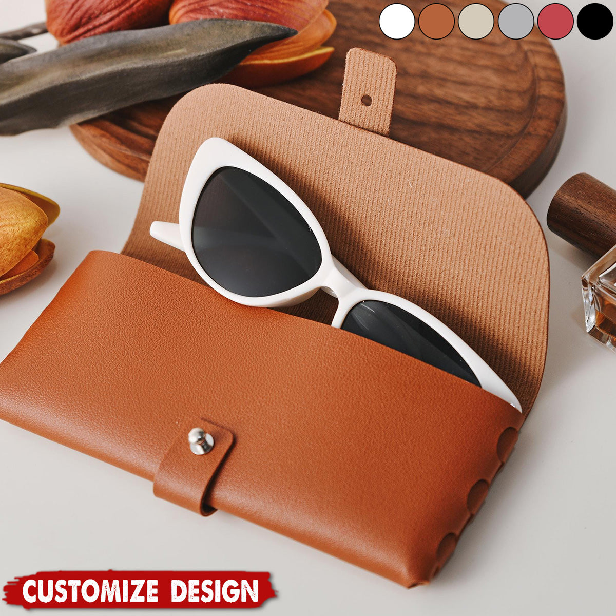 Personalized Leather Glasses Case-Gift for Anniversary