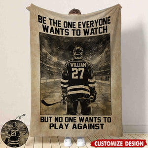 Personalized Hockey Motivation Blanket, Gift For Hockey Lovers,Players