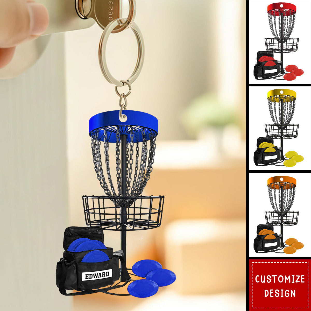 Personalized Disc Golf Keychain - Gift for Disc Golf Lover - 2024 New Release
