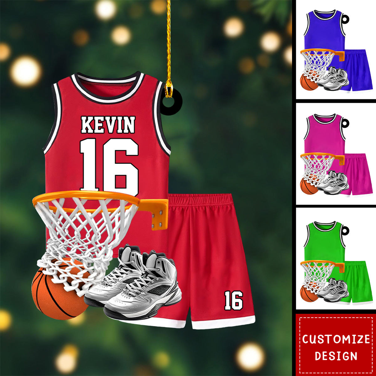 Personalized Basketball Christmas Ornament-Gift for  Basketball Players -2024 New Release