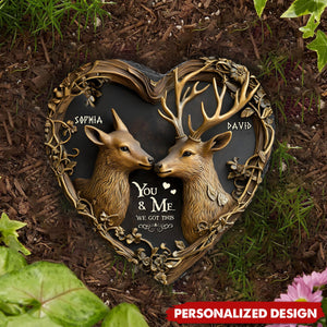 You & Me We Got This-Personalized Hunting Heart Shaped Stone-Couple Gift For Her,His