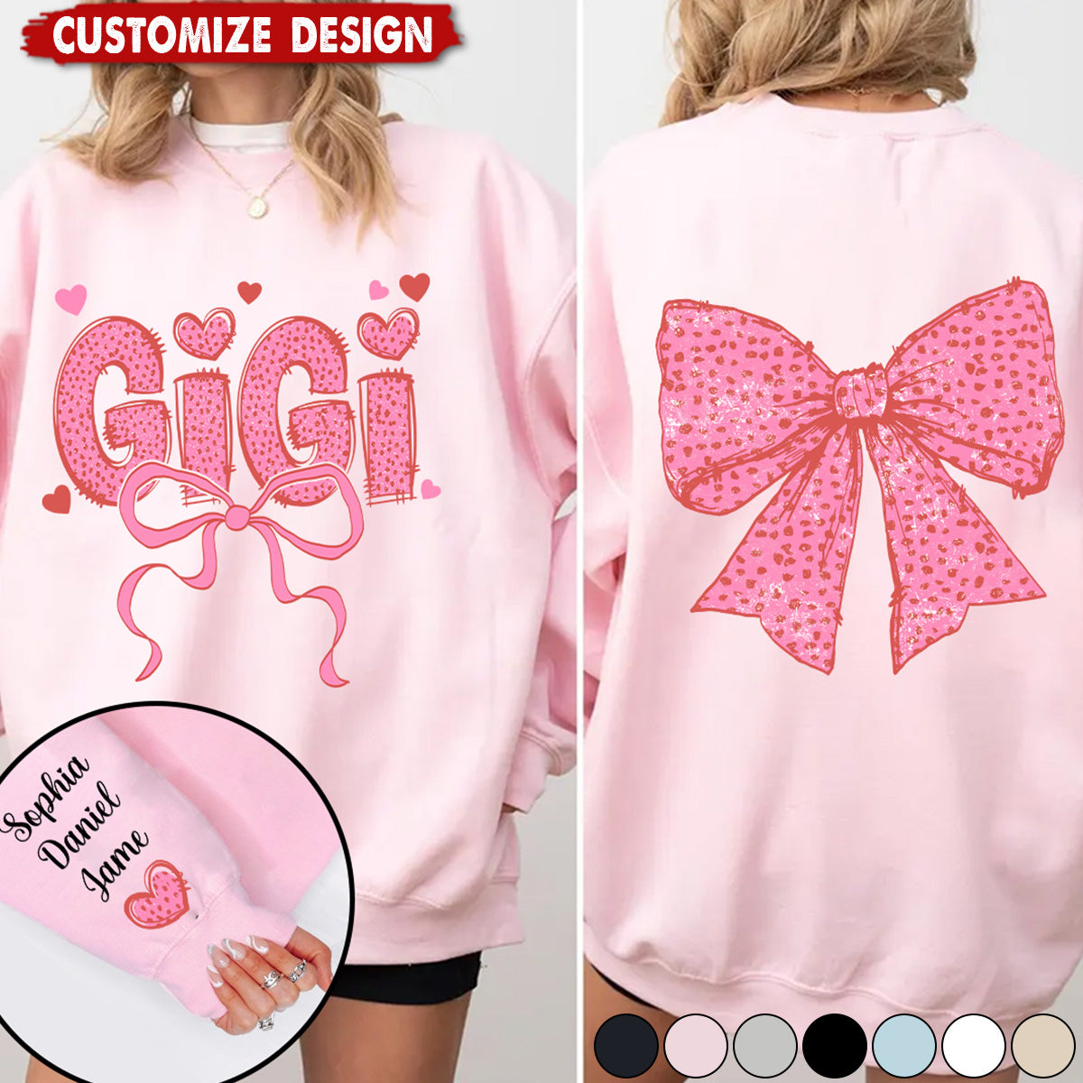 Personalized Grandma And Grandkids Sweatshirt  - Gift For Nana