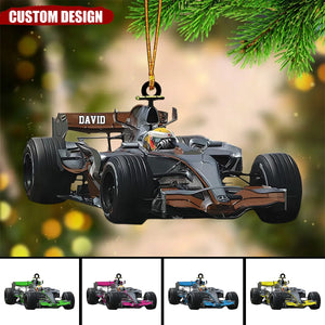 Personalized Race Car Ornament, Gifts For Racing Lovers - 2024 New Release